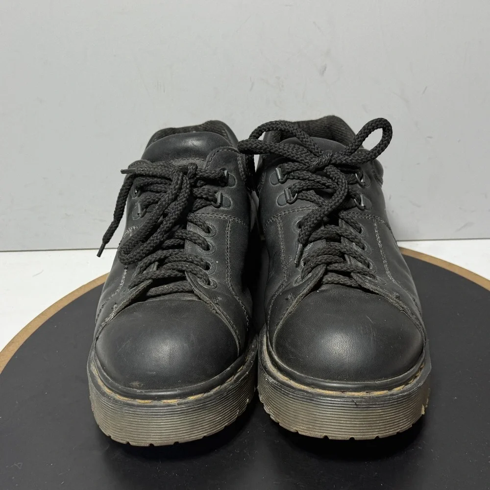 Vintage Dr. Martens Shoes Mens Size 8 Black Leather Chunky Made In England 90s